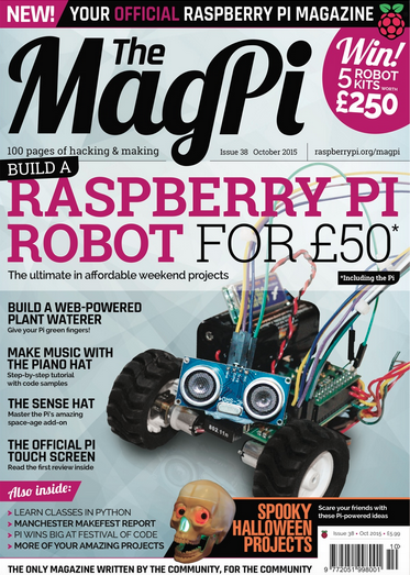 The cover of The MagPi - Issue 38 October Edition