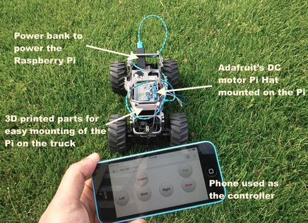 A Toy Monster Truck Powered by A Raspberry Pi